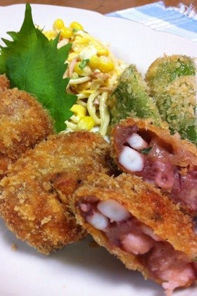 イカがゴロゴロ~!イカゲソのコロッケ